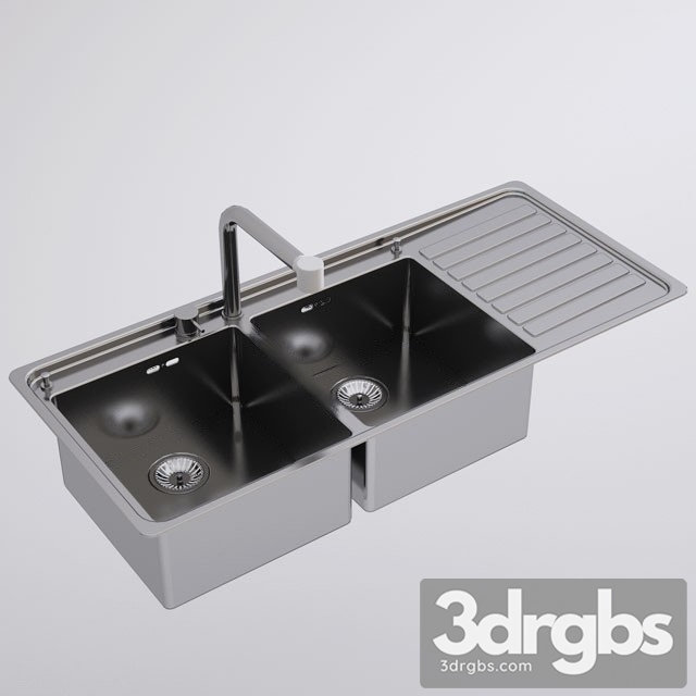 Alpes Inox Kitchen Sink 3dsmax Download - thumbnail 1