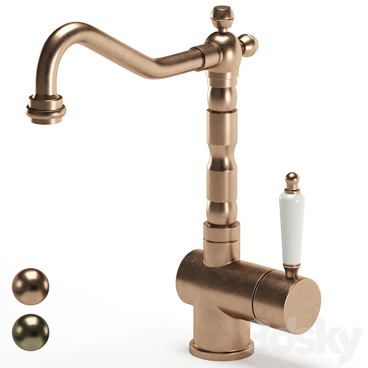 AQUASANITA kitchen faucet HERA 2473 3DS Max Model - thumbnail 1