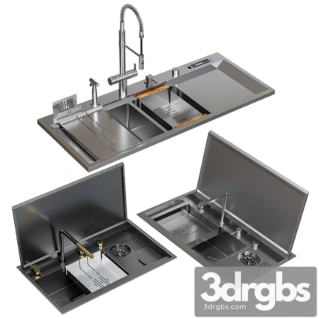 Asras Sink Set 3dsmax Download - thumbnail 1