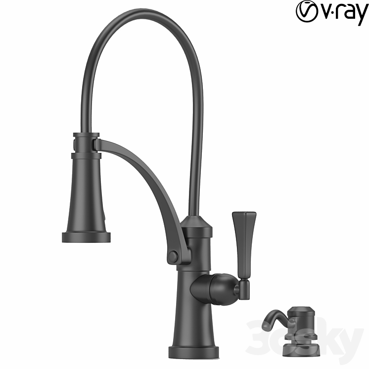 Collection of kitchen faucets 3DS Max - thumbnail 2