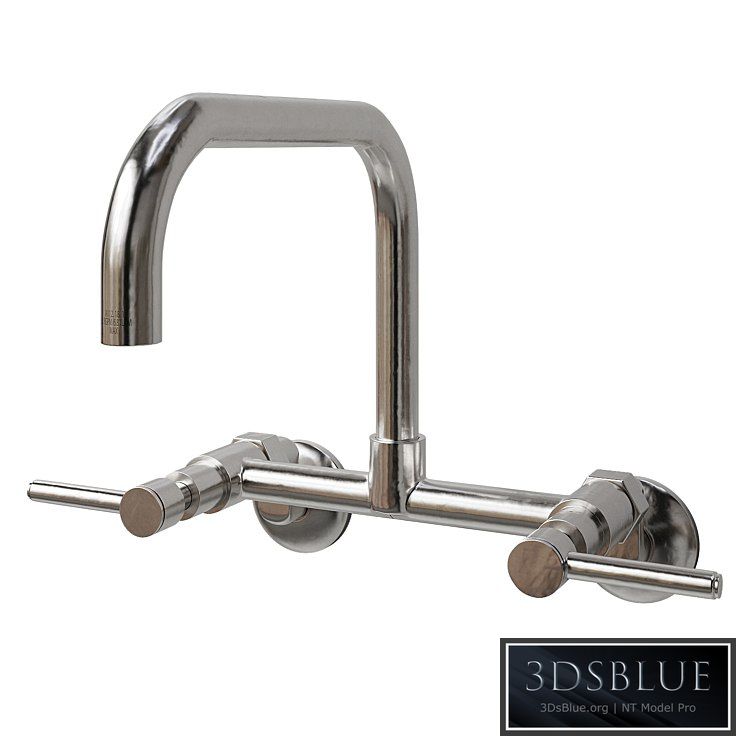 CONCORD TWO-HANDLE 2-HOLE WALL MOUNT KITCHEN FAUCET(KS813SB) 3DS Max - thumbnail 3