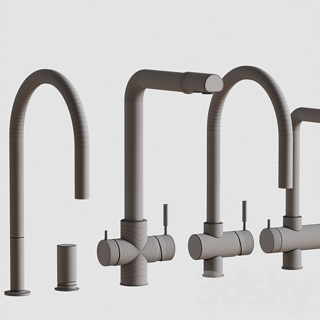 faucet set 005 3DS Max Model - thumbnail 7