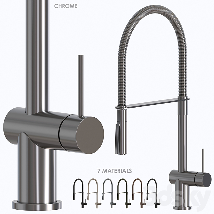 Kitchen Faucet 01 3DS Max Model - thumbnail 1