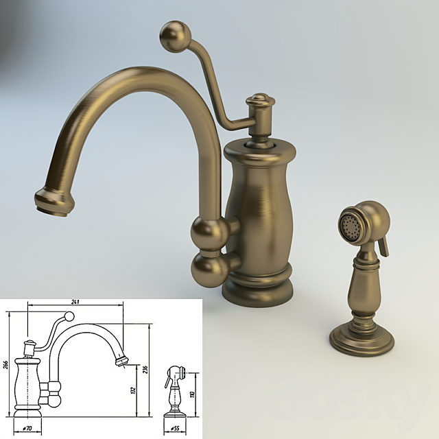 Kitchen faucet Migliore Vivaldi ML.VIV-9920 3ds Max - thumbnail 1