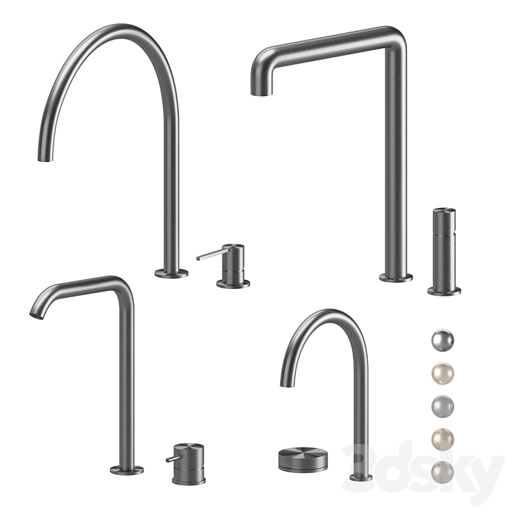 Kitchen faucets CEA set 03 3DS Max - thumbnail 2