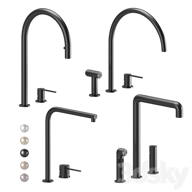 Kitchen faucets CEA set 04 3ds Max - thumbnail 3