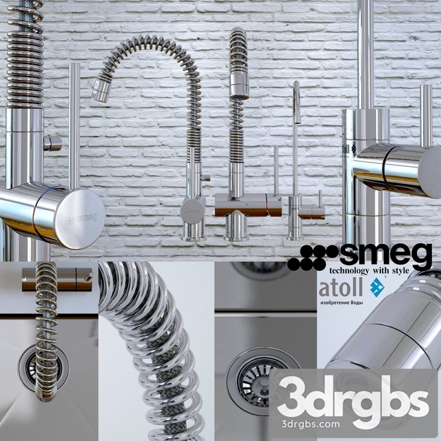 Kitchen Sink and Faucet Smeg 3dsmax Download - thumbnail 1