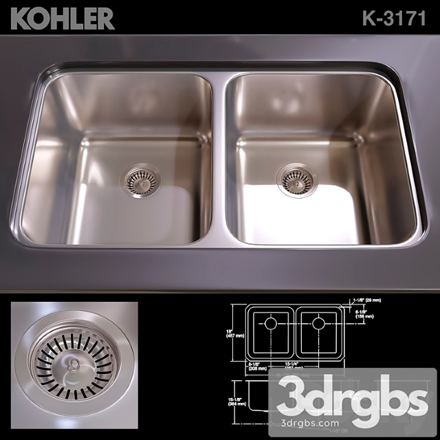 Kohler K 3171 Sink 1 3dsmax Download - thumbnail 1