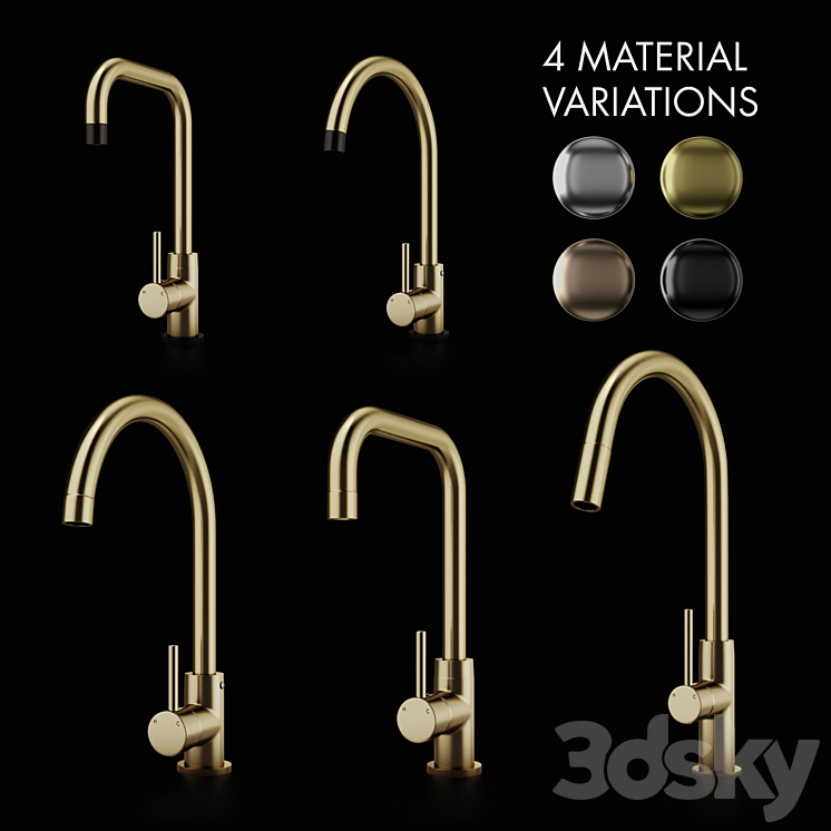 Meir Kitchen faucet and Taps 3DS Max - thumbnail 1