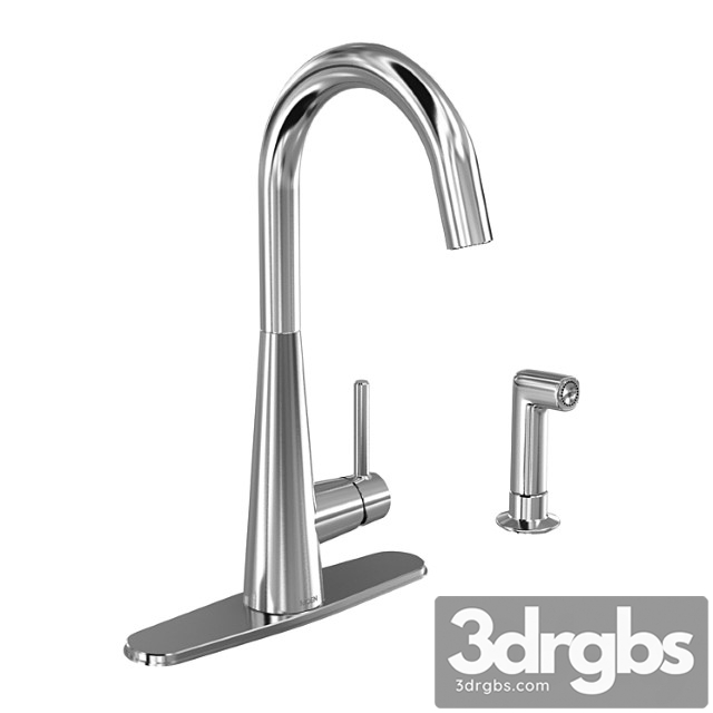 Mon Slack Chrome Ne Handle Kitchen Faucet 3dsmax Download - thumbnail 1