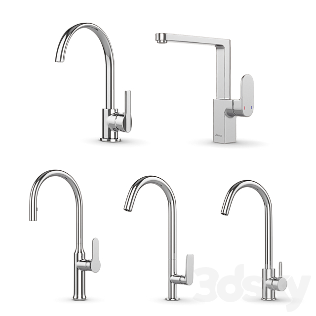 Set of kitchen faucets Ravak set 11 3ds Max - thumbnail 1