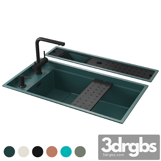 Sink And Faucet Omoikiri Kinaru About 86 U And 2 3dsmax Download - thumbnail 1