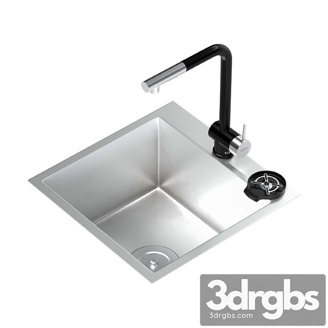 Sink Kitchen Torva Stainless Steel Sink 3dsmax Download - thumbnail 1