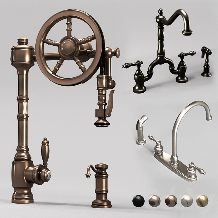 Waterstone and kingston faucets-Vol 01 3DS Max Model - thumbnail 1