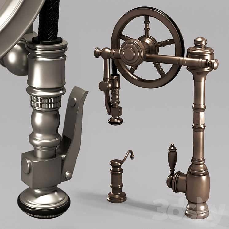 Waterstone and kingston faucets-Vol 01 3DS Max Model - thumbnail 2