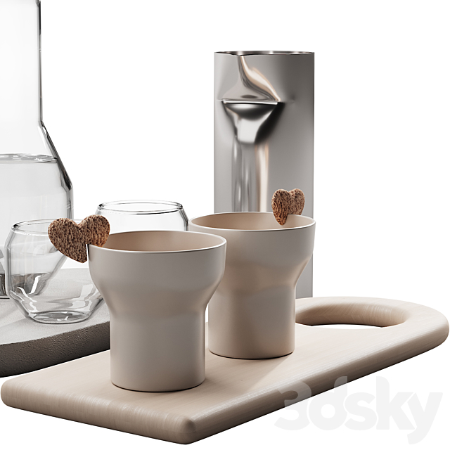 127 eat and drinks decor set 01 coffee and water kit 01 3DSMax File - thumbnail 4