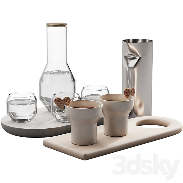 127 eat and drinks decor set 01 coffee and water kit 01 3DSMax File - thumbnail 5