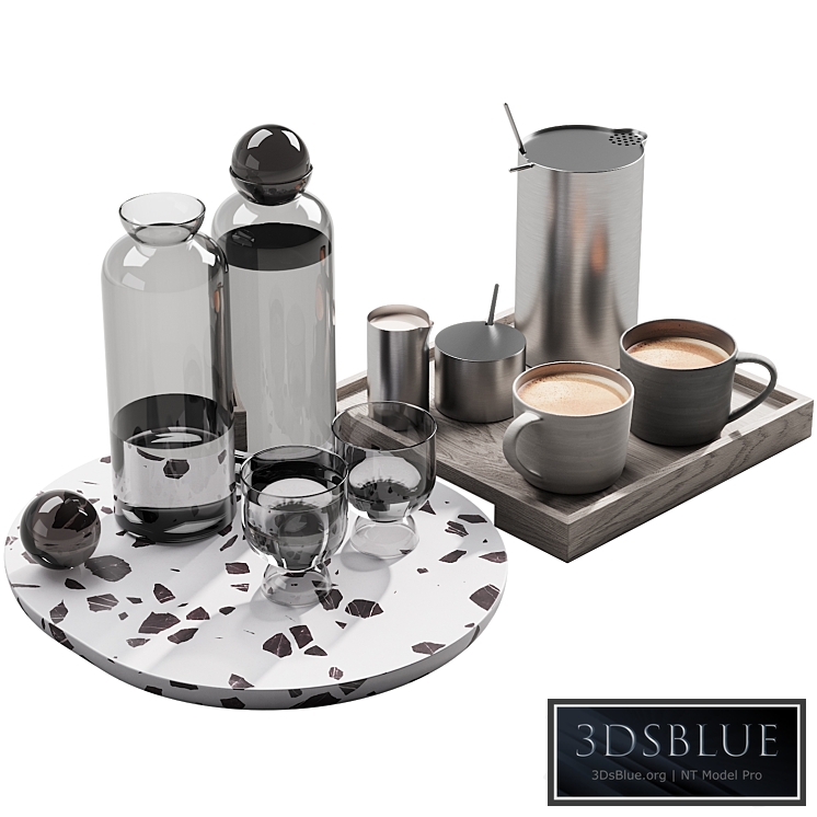 128 eat and drinks decor set 02 coffee and water kit 02 3DS Max - thumbnail 3