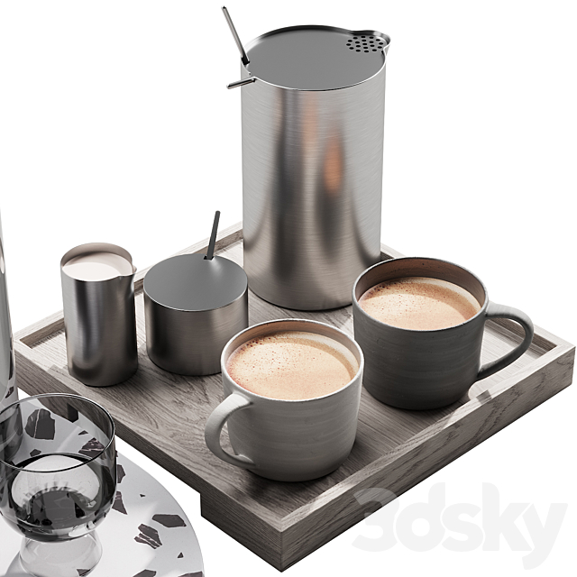 128 eat and drinks decor set 02 coffee and water kit 02 3DSMax File - thumbnail 3