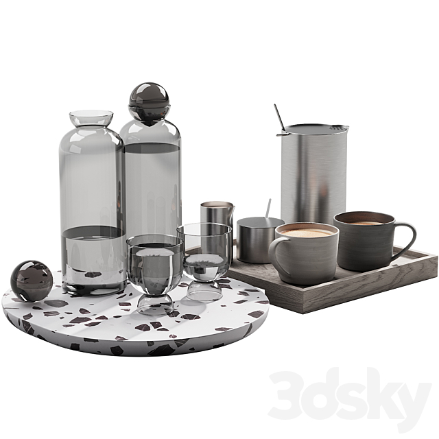 128 eat and drinks decor set 02 coffee and water kit 02 3DSMax File - thumbnail 5