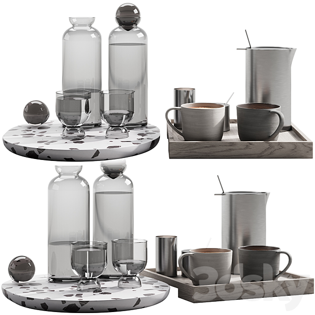 128 eat and drinks decor set 02 coffee and water kit 02 3DSMax File - thumbnail 6