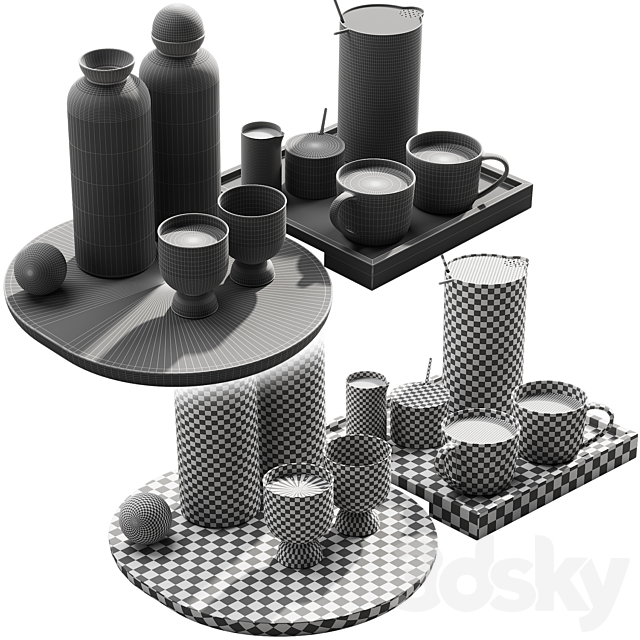 128 eat and drinks decor set 02 coffee and water kit 02 3DSMax File - thumbnail 7