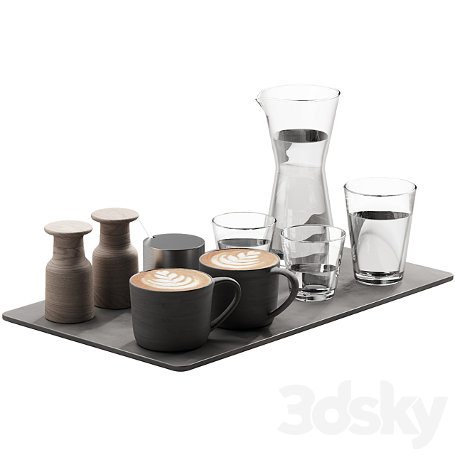 134 eat and drinks decor set 04 coffee and water 04 3DSMax File - thumbnail 3