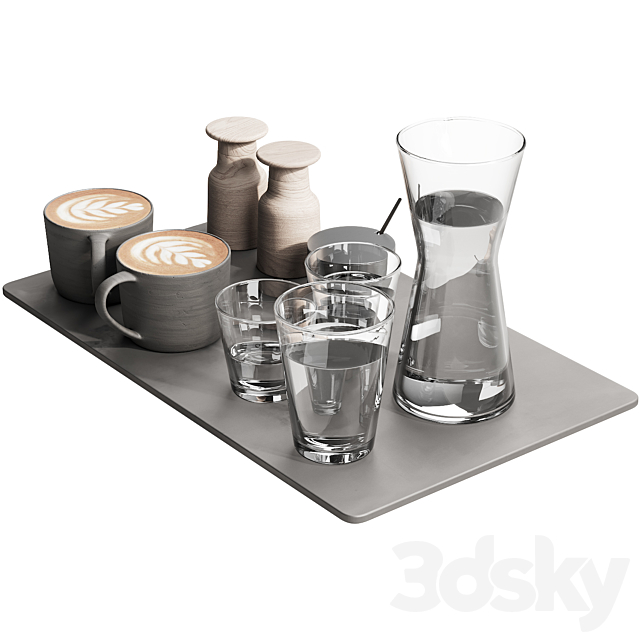 134 eat and drinks decor set 04 coffee and water 04 3DSMax File - thumbnail 5