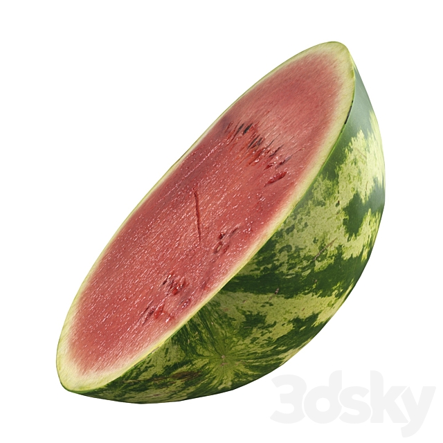 4k watermelon 3DS Max Model - thumbnail 6