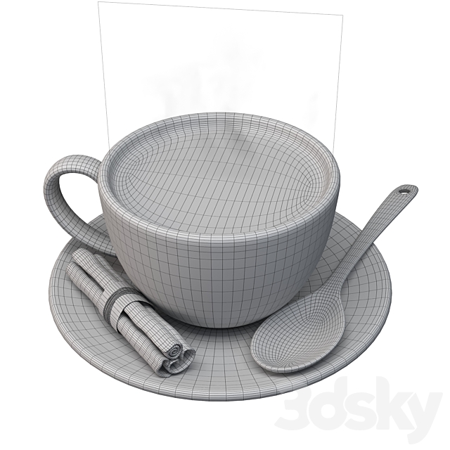 A cup of hot coffee 3ds Max - thumbnail 3