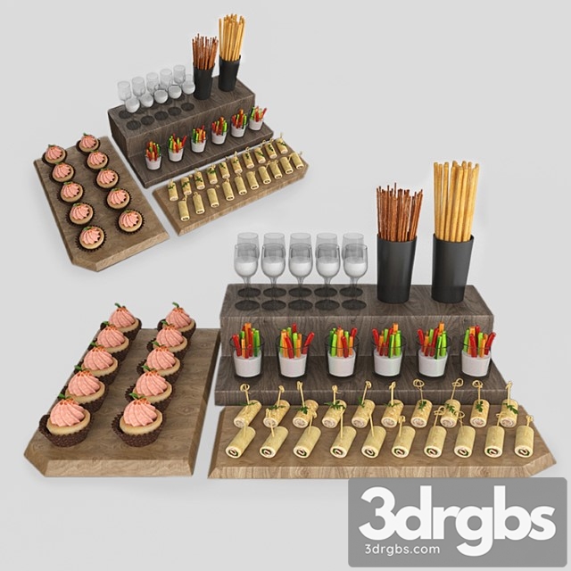 A set of canapes 1 3dsmax Download - thumbnail 1