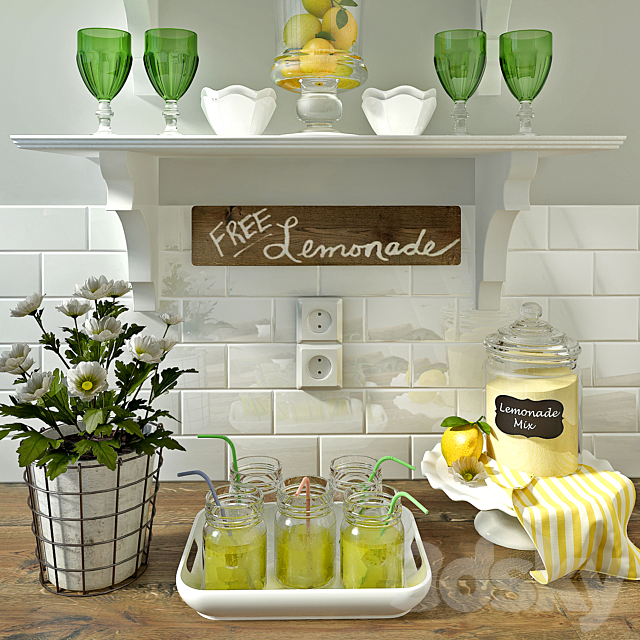 A set of kitchen decor 3DSMax File - thumbnail 2