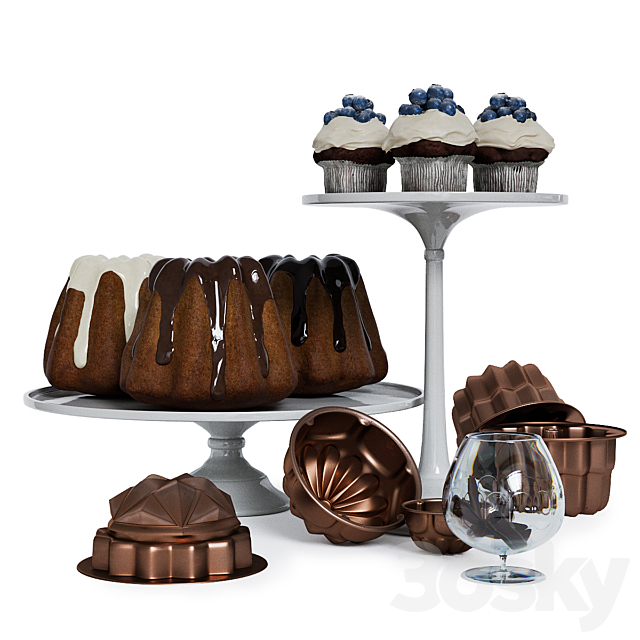 A set of sweets 3DSMax File - thumbnail 1