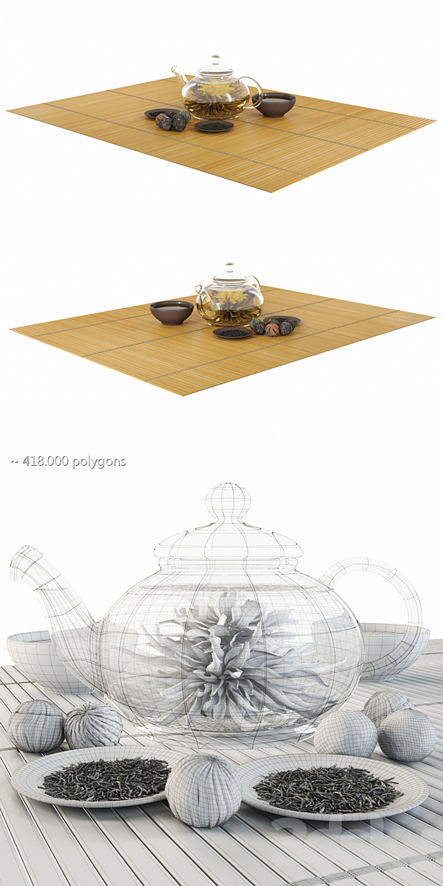 A tea set 3DSMax File - thumbnail 3