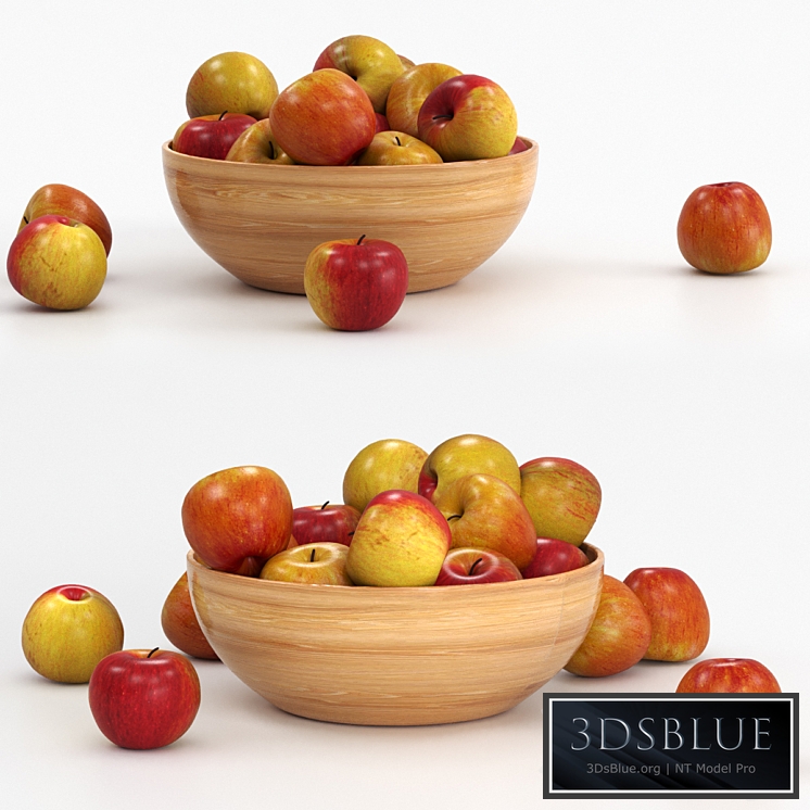 Apples in the bowl. 3DS Max - thumbnail 3