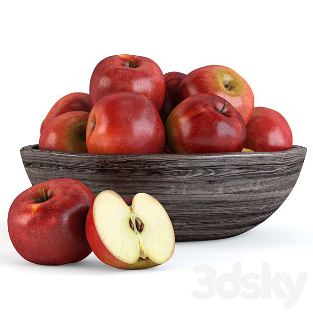 Apples (set-1) 3ds Max - thumbnail 2