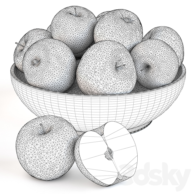 Apples (set-2) 3DS Max Model - thumbnail 4