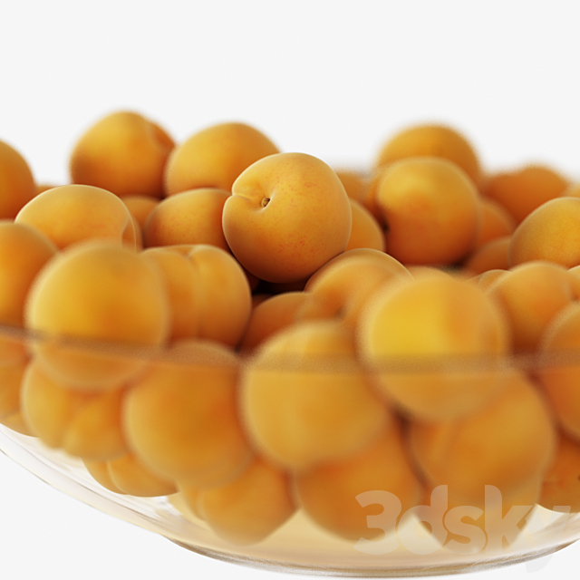 Apricots in a vase 3DS Max Model - thumbnail 3