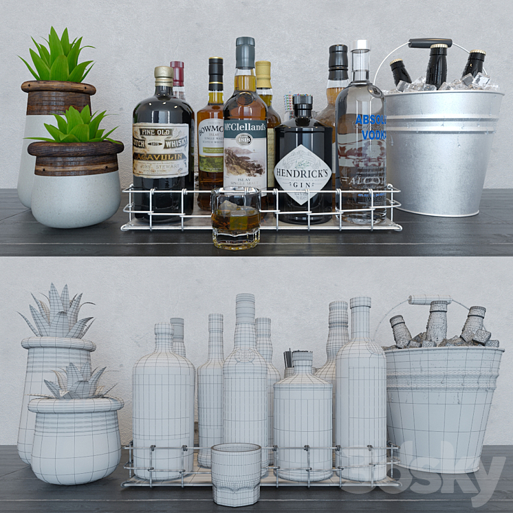 Bar set 3DS Max - thumbnail 1