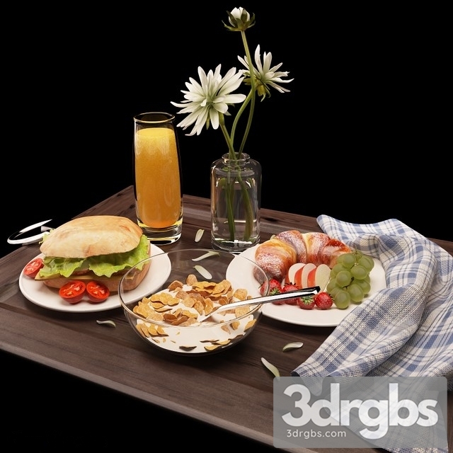 Bed in breakfast 05 3dsmax Download - thumbnail 1