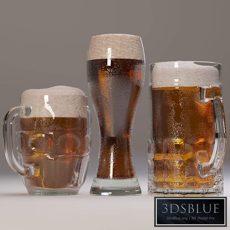 beer mugs 3DS Max - thumbnail 3