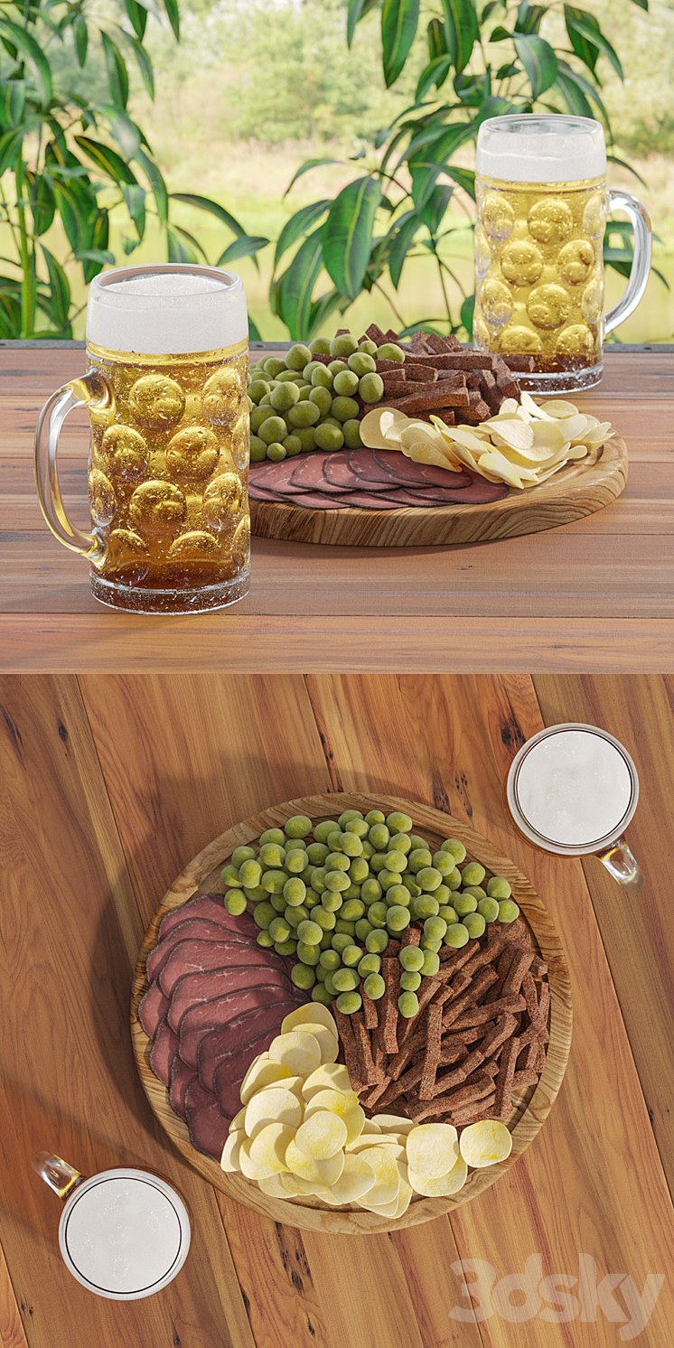 Beer set 3DS Max - thumbnail 2