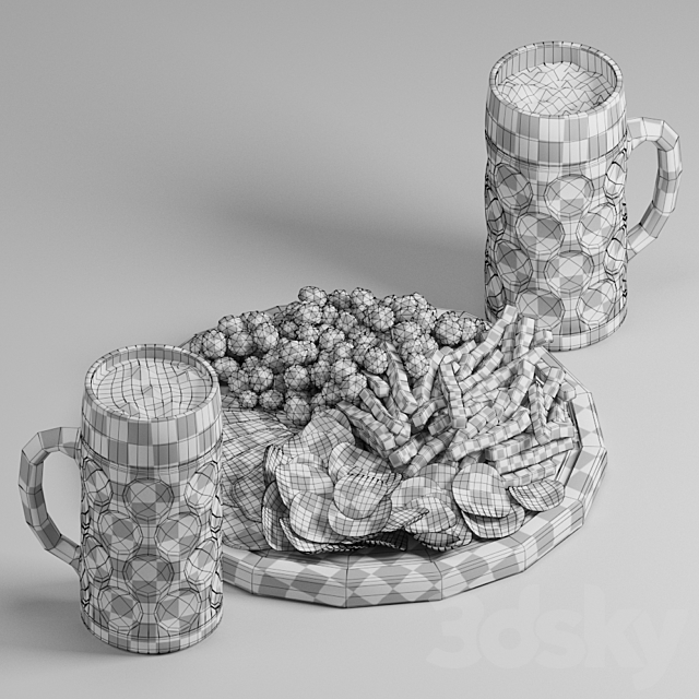 Beer set 3DSMax File - thumbnail 3