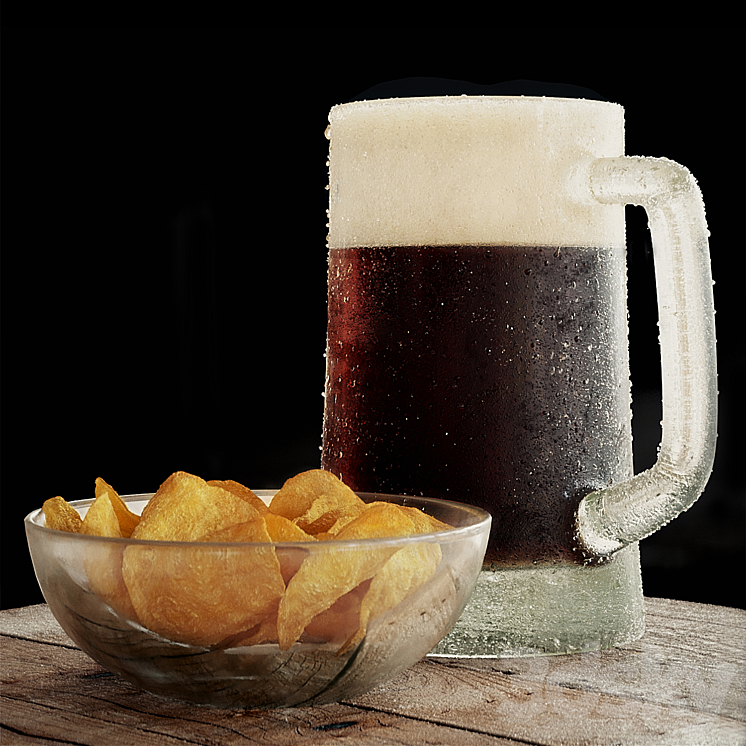 Beer with chips 3DS Max - thumbnail 1