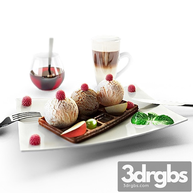 Belgian waffles 3dsmax Download - thumbnail 1