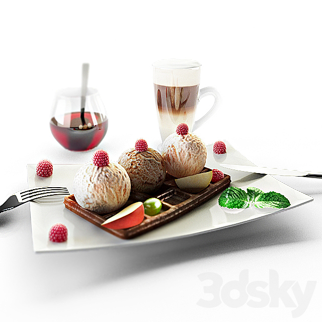 Belgian waffles 3DSMax File - thumbnail 1