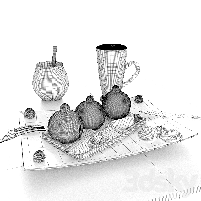 Belgian waffles 3DSMax File - thumbnail 3