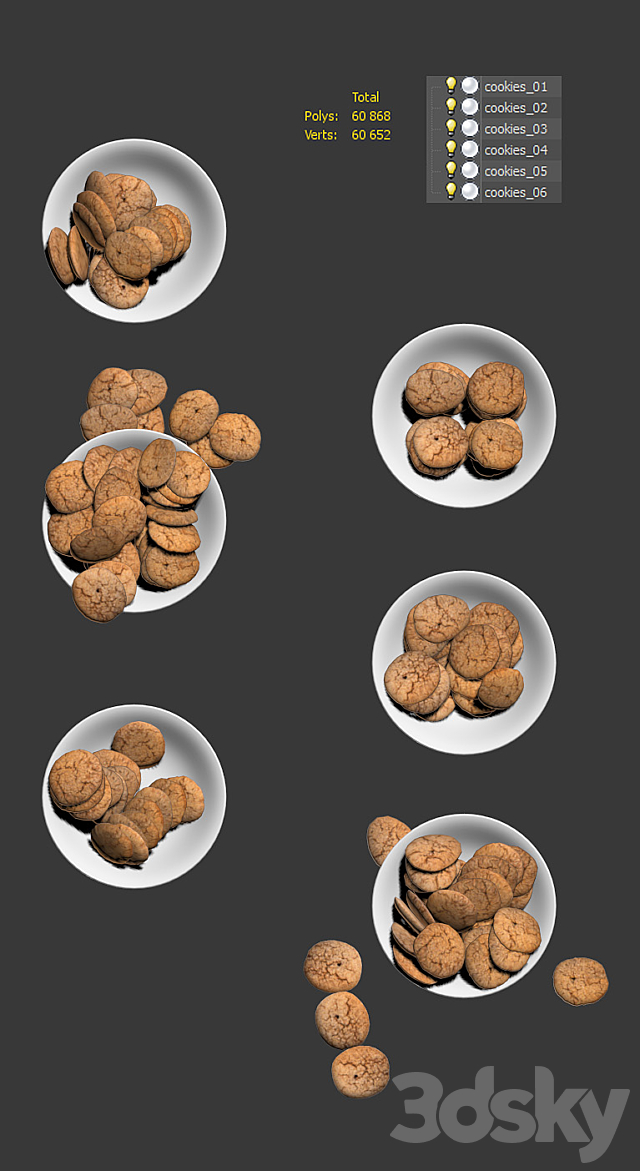 Biscuit. 6 models 3DSMax File - thumbnail 3