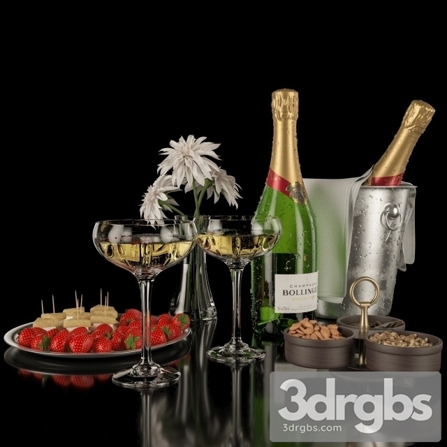 Bollinger Champagne Set 3dsmax Download - thumbnail 1