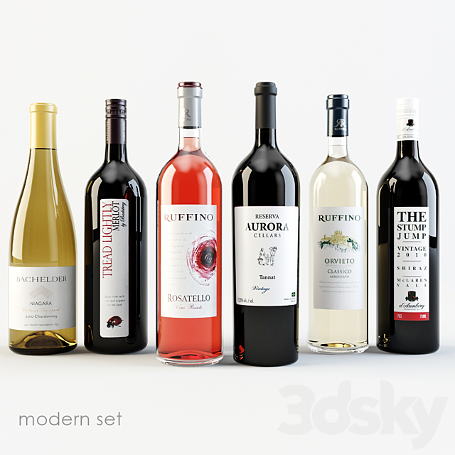 Bottles of wine | Modern 3DSMax File - thumbnail 1